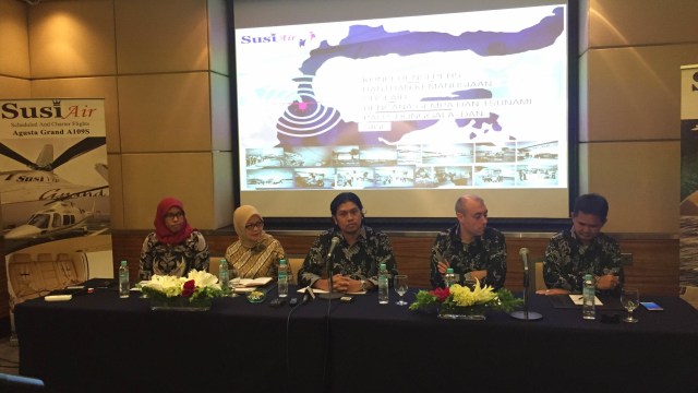 Konferensi Pers Susi Air untuk Bantuan Gempa Bumi dan Tsunami di Wilayah Palu, Donggala dan Sigi di Grand Hyatt, Jakarta, Jumat (12/10) (Foto: Nurul Nur Azizah/kumparan)