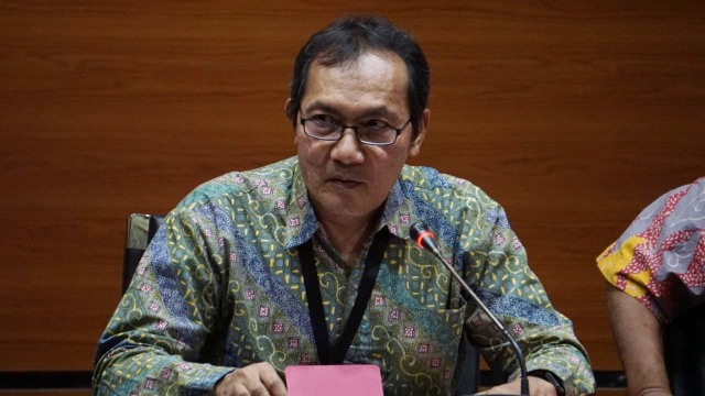 Saut Situmorang saat Konferensi Pers terkait penyerahan diri Eddy Sindoro di Gedung KPK, Jumat (12/10/2018). (Foto: Iqbal Firdaus/kumparan)