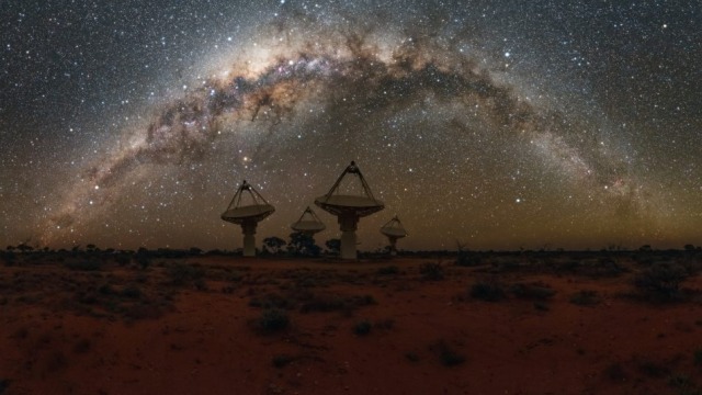 Antena teleskop radio milik CSIRO. (Foto: Alex Cherney via CSIRO)