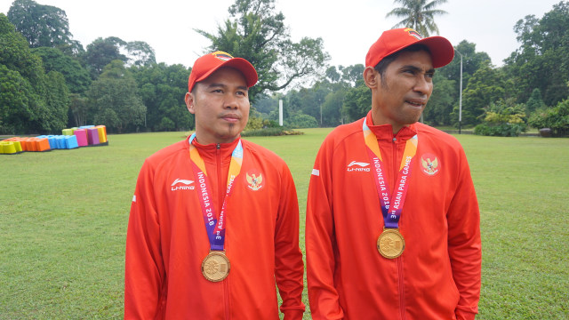 Atlet para tenis meja Indonesia, Komet Akbar dan David Jacobs (Foto: Yudhistira Amran Saleh/kumparan)