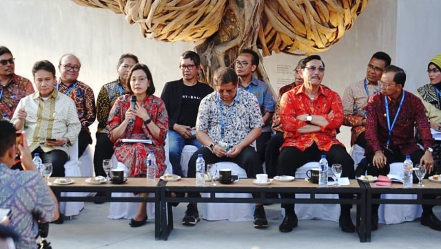 Suasana Press Briefing IMF-WBG 2018 di Bali, Sabtu (13/10/2018). (Foto: Helmi Afandi Abdullah/kumparan)