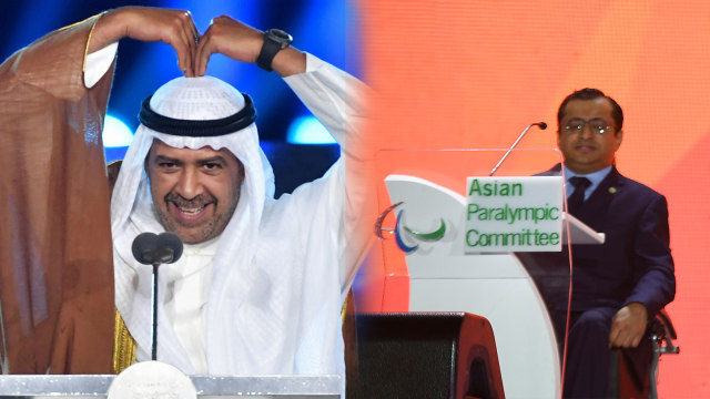 Sheikh Ahmed Al-Fahad Al-Sabah & Madjid Rashed (Foto: AFP/ADEK BERRY & ANTARA FOTO/Dhemas Reviyanto)