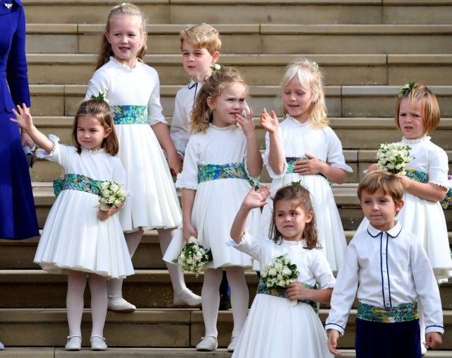 Putri Charlote dan Pangeran George di Penikahan Putri Eugenie. (Foto: Toby Melville/REUTERS)