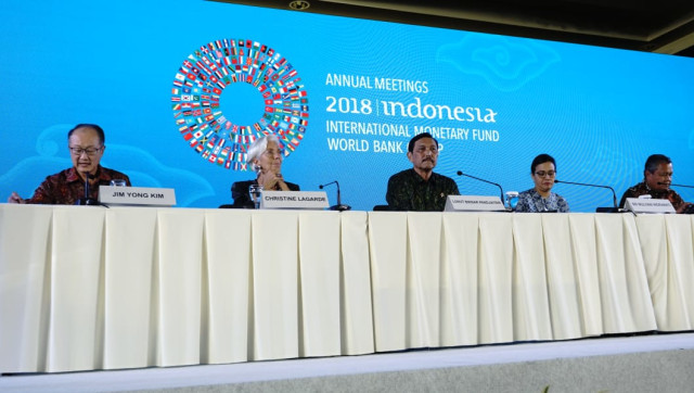 Penutupan Annual Meeting IMF-World Bank Group 2018 di Nusa Dua Bali, Minggu (14/10/2018). (Foto: Helmi Afandi Abdullah/kumparan)