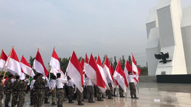 Apel Banser dan Doa untuk Bangsa dan Pahlawan. (Foto: dok. Pengurus Wilayah DKI Jakarta Gerakan Pemuda Ansor)