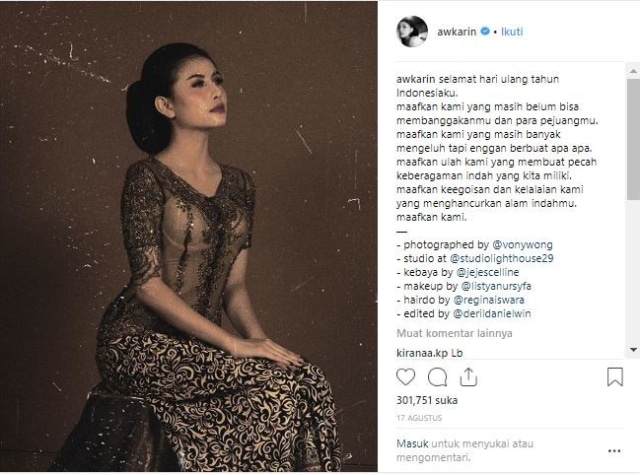 Awkarin Pamit Dari Instagram, Ini Postingan yang Paling Banyak Likes (3)