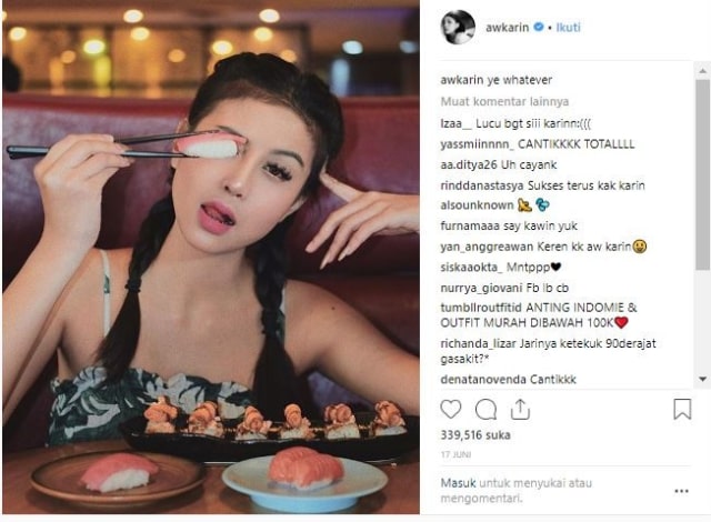 Awkarin Pamit Dari Instagram, Ini Postingan yang Paling Banyak Likes (6)