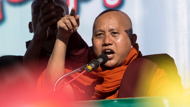 Biksu Wirathu. (Foto: AFP/YE AUNG THU)