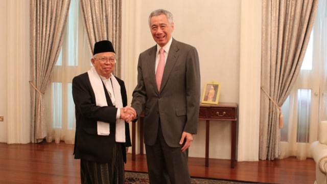 KH. Ma'ruf Amin bersama PM Singapura. (Foto: Dok. Istimewa)