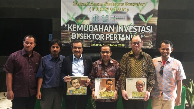 Forum Diskusi Wartawan Pertanian tentang Investasi Pertanian di Gedung Kementan, Jakarta, Rabu (17/10/2018).
 (Foto: Nurul Nur Azizah/kumparan)