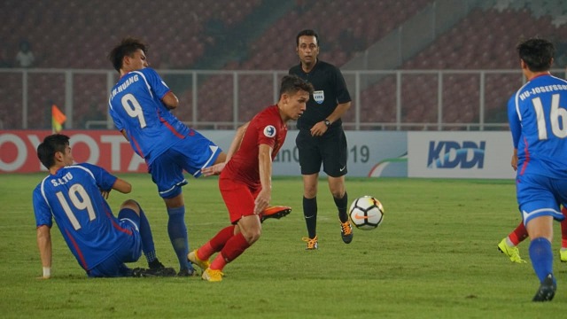 Pertandingan Indonesia U19 vs Chinese Taipe U19 di AFC U-19 Championship di Gelora Bung Karno, Senayan, Jakarta. (Foto: Iqbal Firdaus/kumparan)