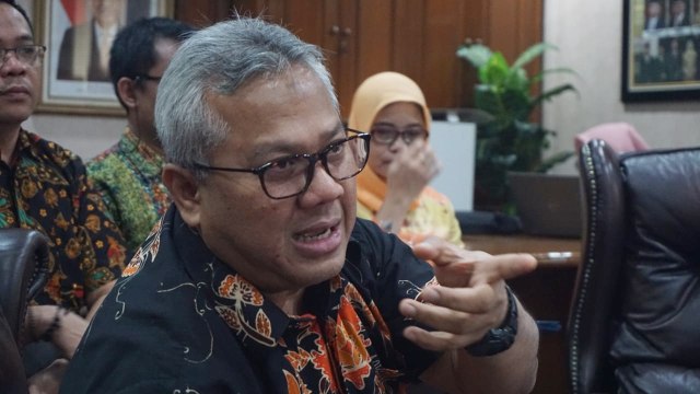 Ketua Komisi Pemilihan Umum, Arief Budiman di Gedung KPU, Jumat (19/10/2018). (Foto: Abil Achmad Akbar/kumparan)