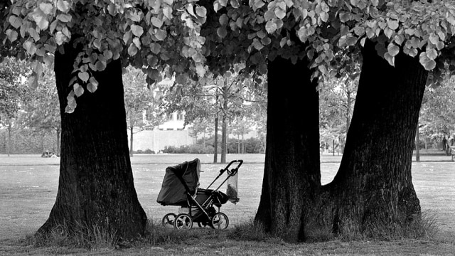 Ilustrasi stroller bayi ditinggalkan di tempat umum  (Foto: Flickr/Morten Saxild)