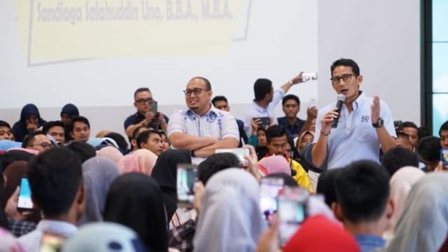 Sandi Ajak Generasi Milenial di Padang Jadi Wirausaha