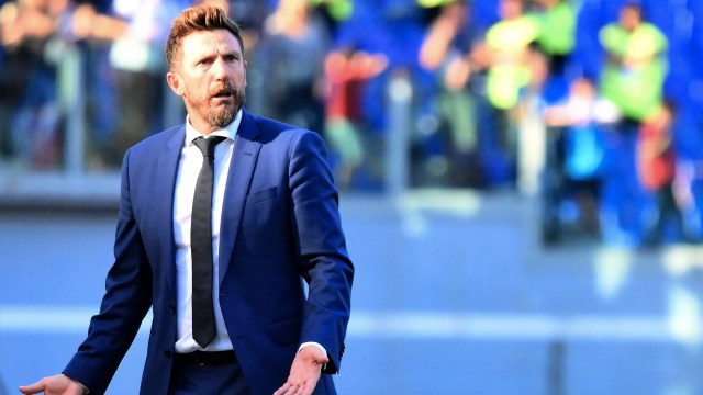 Eusebio Di Francesco di laga AS Roma melawan SPAL. (Foto: Alberto PIZZOLI / AFP)