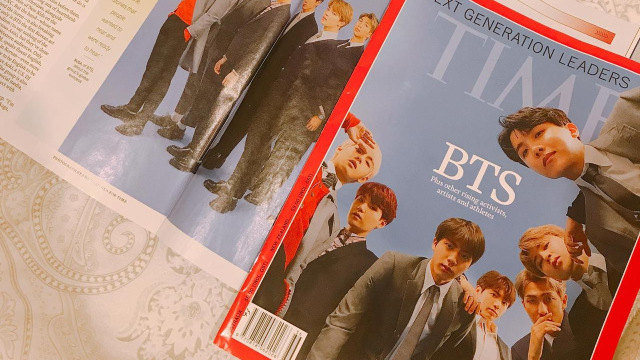 Majalah Time bersampul BTS. (Foto: Bening Putri)
