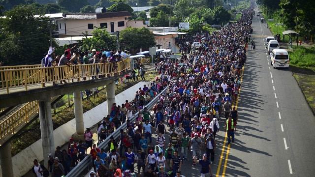 Suasana Ribuan Migran yang Ingin ke Amerika Serikat. (Foto: AFP/Pedro Pardo)
