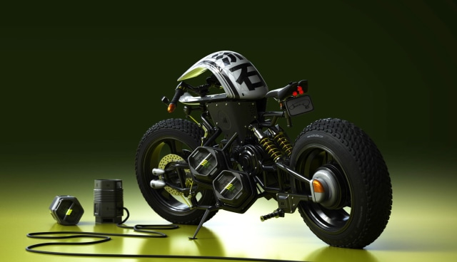 Karya desain grafis sepeda motor listrik Sasuga oleh Matt Tkocz (Foto: dok. Ride Apart)