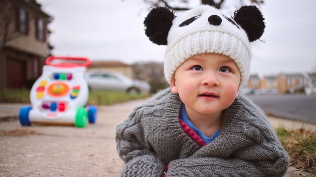 Bayi merangkak dengan mainan (Foto: Flickr/Scott Sherrill-Mix)