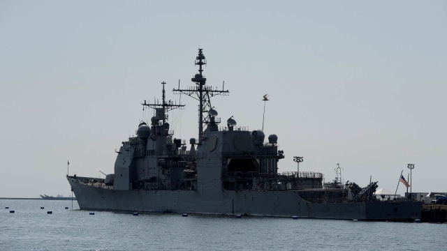 USS Antietam. (Foto: AFP/NOEL CELIS)