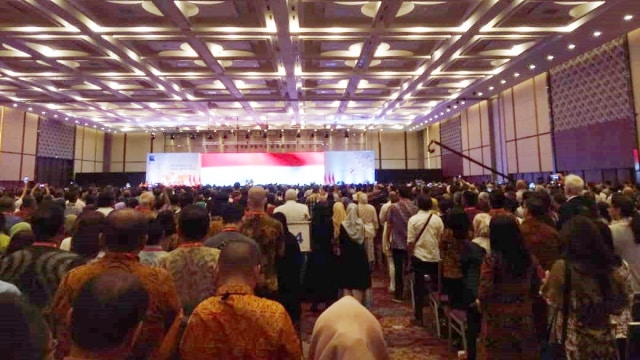 Presiden Jokowi di acara pembukaan Trade Expo Indonesia 2018 di ICE BSD, Rabu (24/10/2018). (Foto: Jihad Akbar/kumparan)