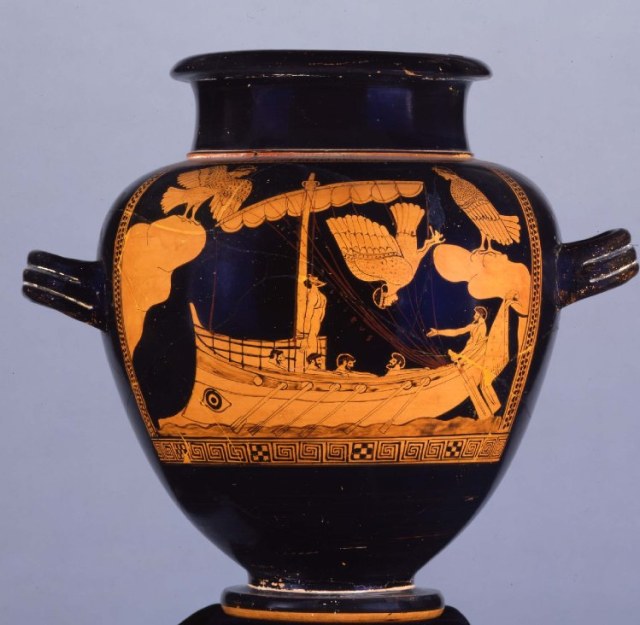 Siren Vase, vas bergambar kapal Yunani Kuno. (Foto: The British Museum)