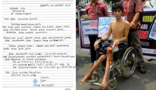 Iwan Muliyadi, warga Pasaman Barat, Sumatera Barat, korban salah tembak oknum polisi Polsek Kinali.  (Foto: Dok: Istimewa)