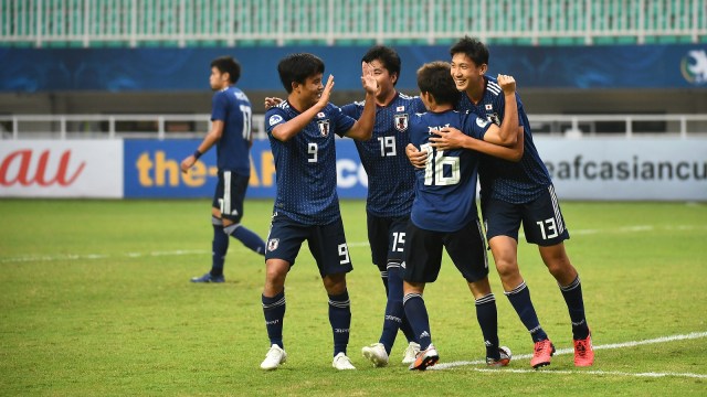 Selebrasi gol pemain Timnas U-19 Jepang. (Foto: Dok. AFC)