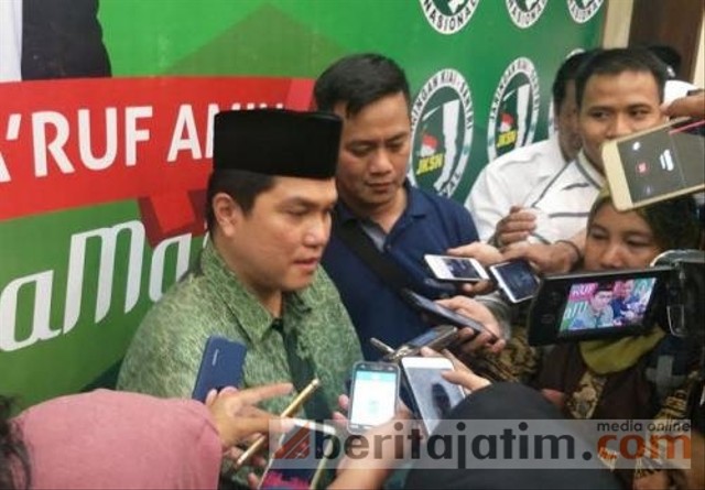 Erick Thohir Puji Kinerja Khofifah dalam Menangkan Jokowi