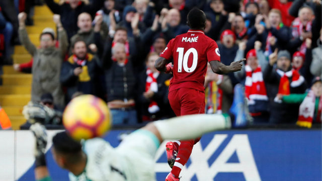 Sadio Mane, pemilik nomor punggung 10 baru di Liverpool. (Foto: REUTERS/Russell Cheyne)