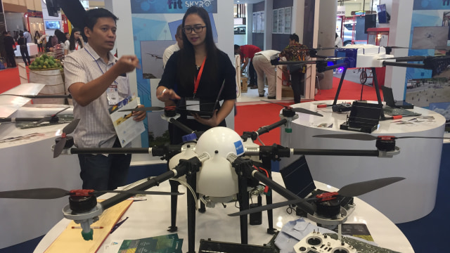 Drone Buatan Anak Negeri yang Diekspor ke Luar Negeri di TEI 2018 (Foto: Nurul Nur Azizah/kumparan)