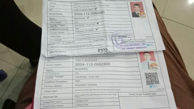 Joki ujian seleksi CPNS di Makassar ditangkap (Foto: Istimewa)
