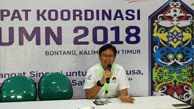 Konferensi pers Rapat Koordinasi BUMN 2018 di Hotel Equator, Bontang, Kalimantan Timur, Minggu (28/10/2018). (Foto: Darin Atiandina/kumparan)