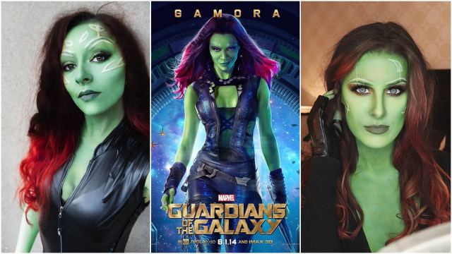 Halloween makeup ala Gamora (Foto: Dok. Marvel, Madeline Katherine, Star Nacho)
