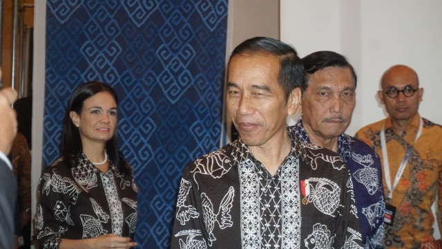 Jokowi di acara Our Ocean Conference, Senin (29/10/2018). (Foto: Abil Achmad Akbar/kumparan)