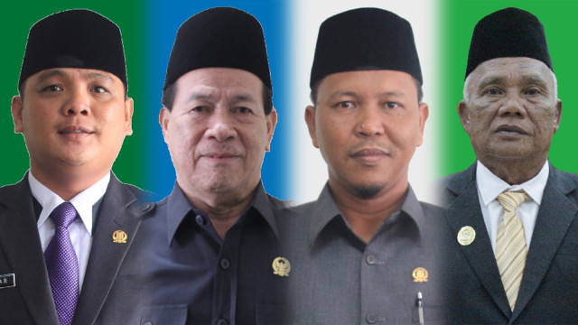 Dolar, HK Djuaidi, Murdiman, dan Eling Sutikno, anggota DPRD Bangka Belitung. (Foto: Dok. Dprd-babelprov.go.id)