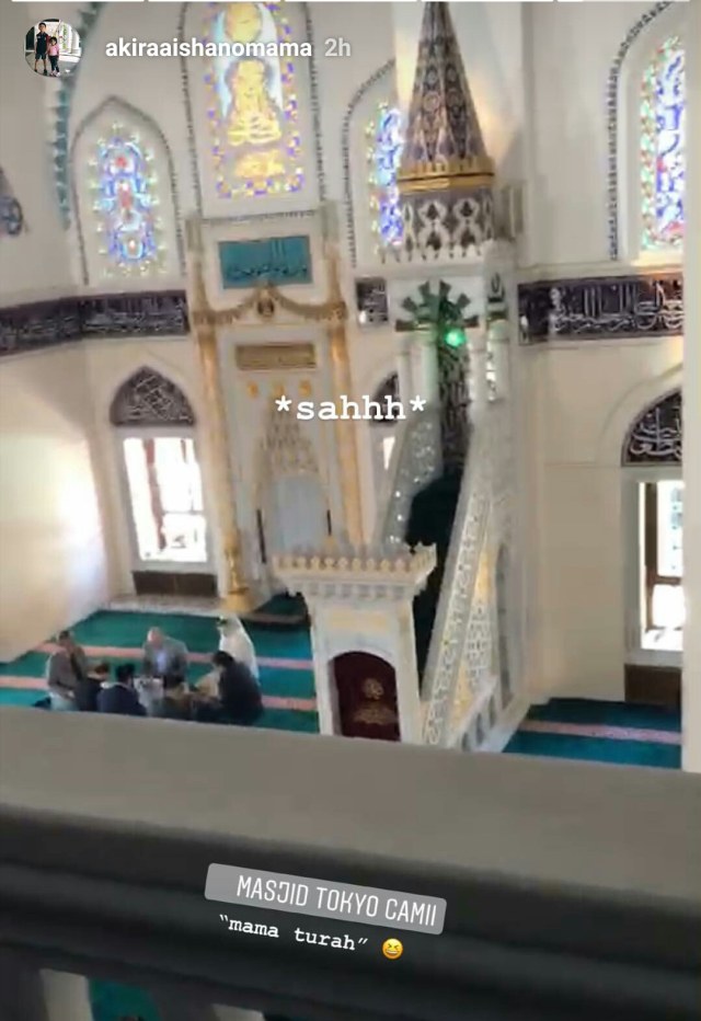 Masjid tempat Maia Estianty dan Irwan Mussry Menikah, di Tokyo. (Foto: Instagram Story @akiraaishanomama)