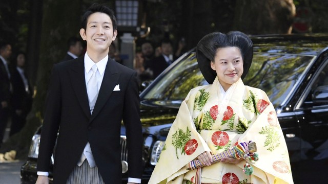 Putri Ayako menikah dengan Kei Moriya. (Foto: REUTERS)
