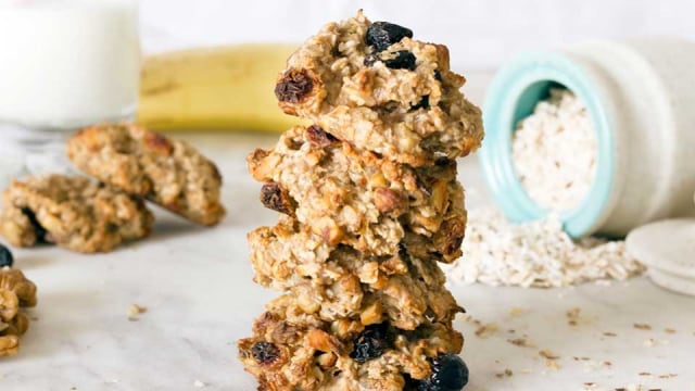 Baby Banana Oatmeal Cookies