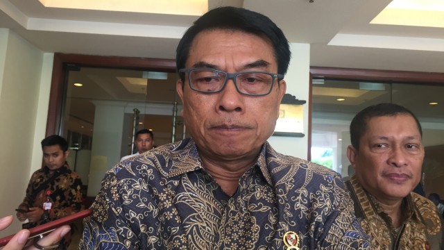 Kepala KSP Moeldoko di Hotel Borobudur, Jakarta, Rabu (31/10/2018). (Foto: Ema Fitriyani/kumparan)