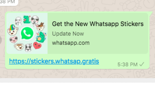 Modus penipuan stiker gratis di WhatsApp (Foto: kumparan)