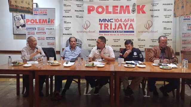 Talkshow Polemik ‘Awan Hitam Penerbangan Kita’ di Warung Daun, Jakarta Pusat, Sabtu (3/11/2018). (Foto: Ferry Fadhlurrahman/kumparan)
