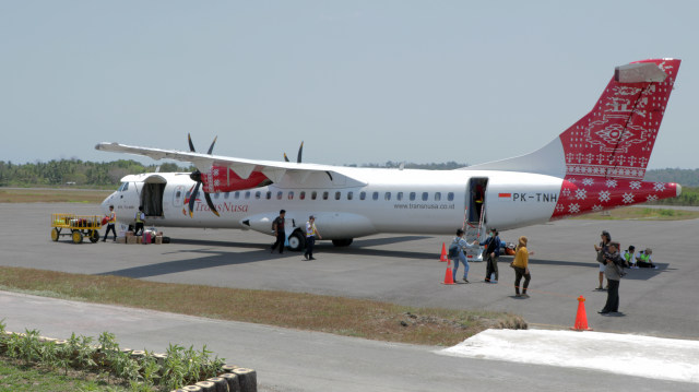 Pesawat Trans Nusa Menuju Pulau Selayar (Foto: Cornelius Bintang/kumparan)