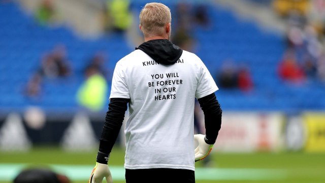 Kasper Schmeichel jelang laga Cardiff melawan Leicester. (Foto: Richard Heathcote/Getty Images)