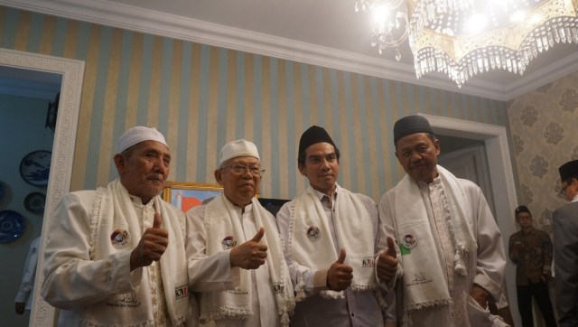 Pertemuan K.H. Ma'ruf Amin dengan Ulama se-Jakarta Timur di Jalan Situbondo, Jakarta. (Foto:  Nugroho Sejati/kumparan)