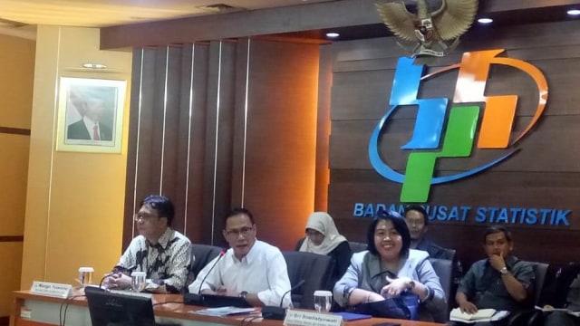 Konferensi pers terkait pertumbuhan ekonomi kuartal III 2018 di Badan Pusat Statistik (BPS), Jakarta, Senin (5/11/2018). (Foto: Nicha Muslimawati/kumparan)