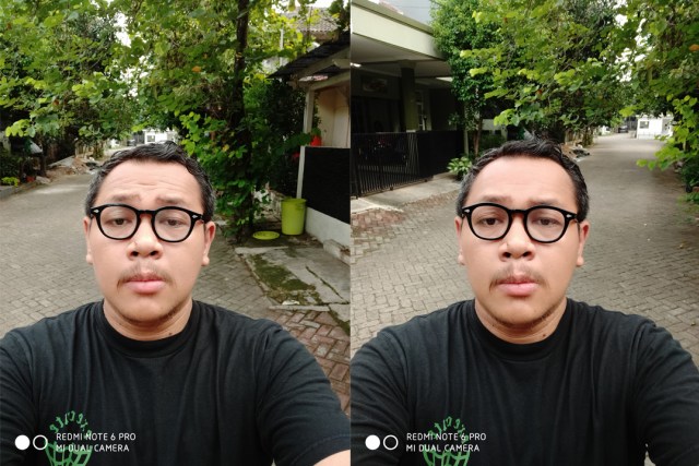 Hasil foto selfie siang hari pakai Xiaomi Redmi Note 6 Pro. (Foto: Rangga Sanjaya/kumparan)