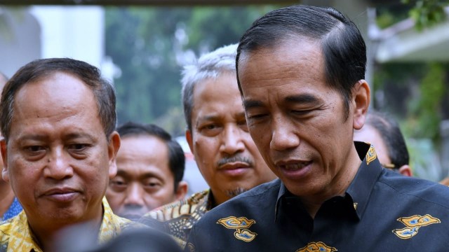 Jokowi di Kompleks Istana Merdeka. (Foto: Dok. Biro Pers Setpres)