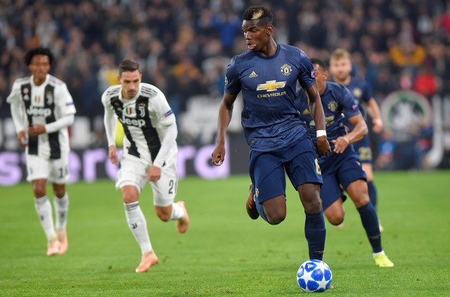 Paul Pogba beraksi di laga Juventus melawan Manchester United. (Foto: REUTERS/Massimo Pinca)