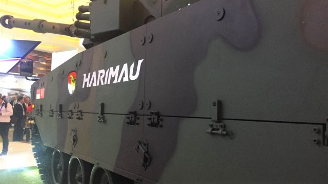Tank Harimau buatan PT Pindad Persero dipamerkan di Indo Defence 2018 Ekspo & Forum di Jakarta Expo Internasional Kemayoran. Foto: Nurul Nur Azizah/kumparan